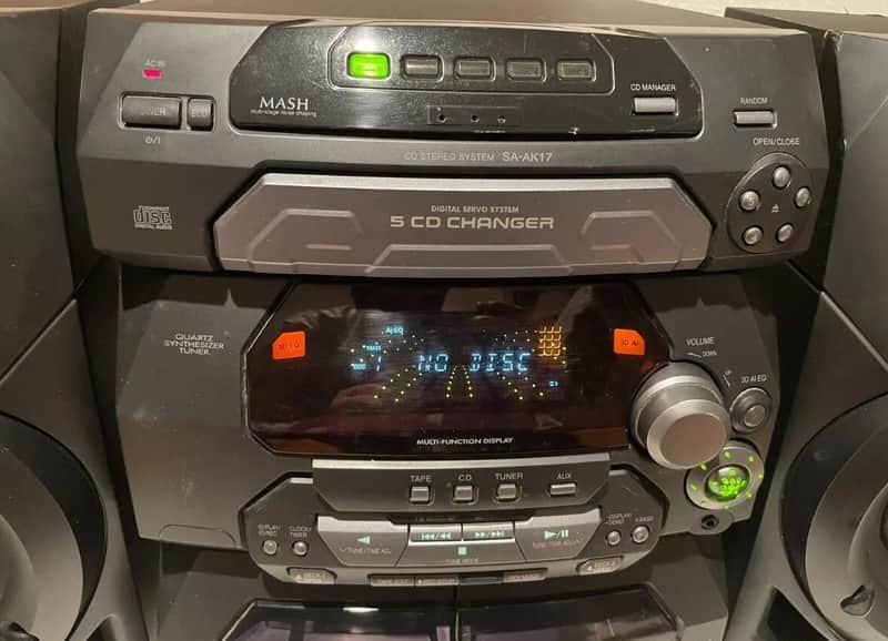 Panasonic SA-AK17 5 CD Changer Radio Dual Cassette Deck Stereo