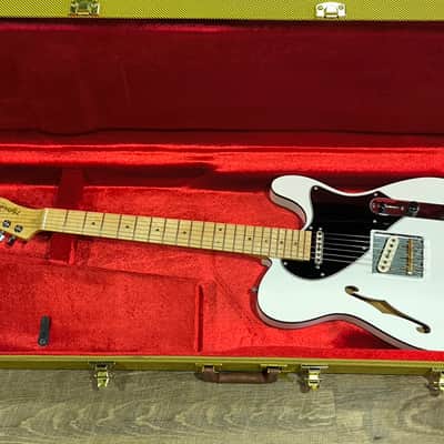 MyDream Partcaster Custom Built - Black & White Thinline Quarter Pound image 5