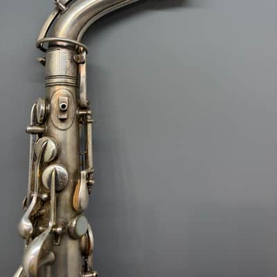 Vintage Pre War Conn New Wonder Alto Saxophone Silver with Gold Wash Bell 1922-23 image 19
