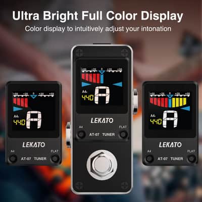 LEKATO Guitar Effect Pedal Mini Single Tuner Pitch Chromatic Tuning True Bypass image 5