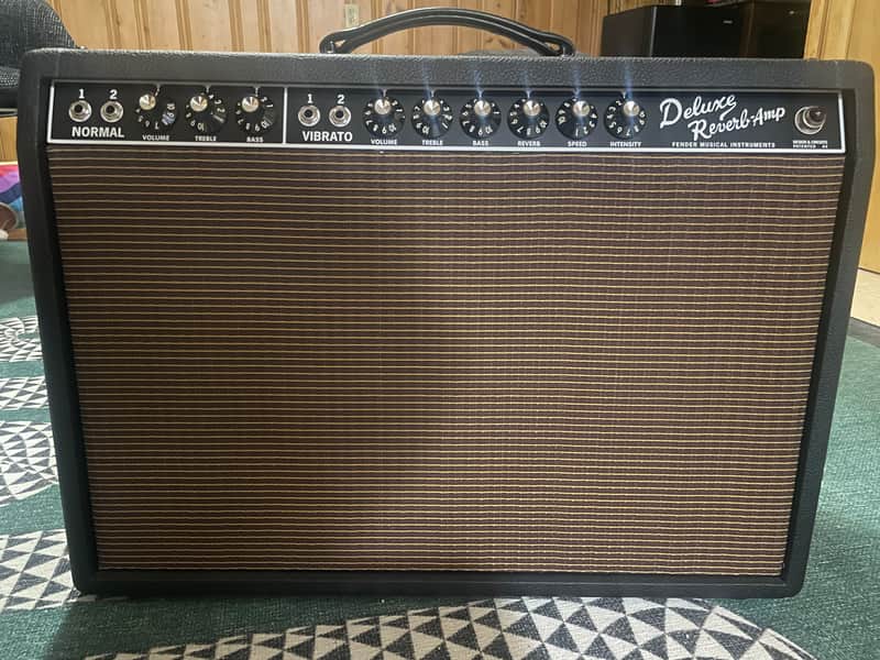 Fender '65 Deluxe Reverb Reissue 22-Watt 1x12" Guitar Combo 1994 - Present - Black image 1