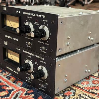 Urei LA-4 “Eddie Ciletti upgrade” Seqtl Serial Nrs - Compressor Limiter Pair 1970s - Black Panel image 2