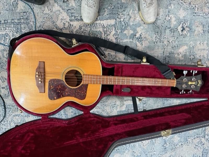 Guild B 30-E Acoustic Bass Guitar - Made in USA early 1980's B 30-E Early 1980's - Natural over solid spruce top image 1