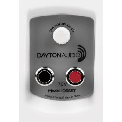 Dayton Audio - IO655WT - 6-1/2" 2-Way 70V Indoor/Outdoor Speaker - White image 3
