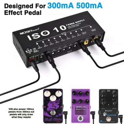 Mosky ISO 10 Isolated Output Guitar Bass Effect Pedal Power Supply 9V 12V 18V US Plug image 17