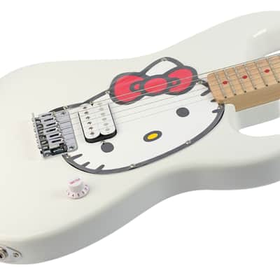 New Squier Hello Kitty Stratocaster White w/Hello Kitty Graphics #CYKF25009084 image 2