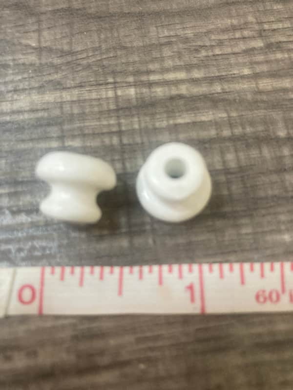 Vintage 1960's Gibson Strap Buttons white  Plastic Set of 2 J45 J50 LG2 Melody Maker image 1