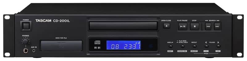 Tascam CD200IL Rack-Mount CD Player with iPod Dock CD-200IL image 1