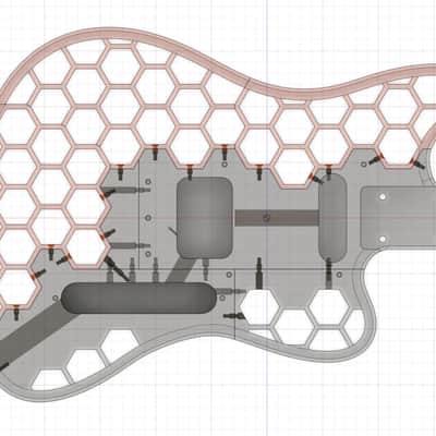 Custom 3D-Printed Guitar Body image 3