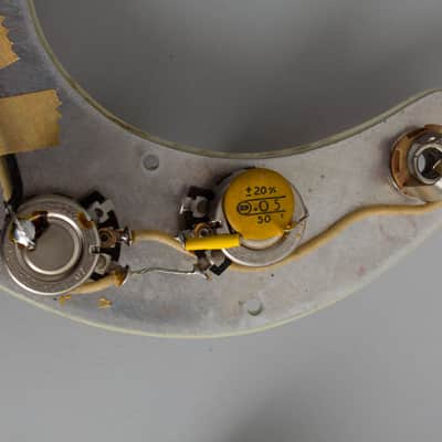 Fender Solid Body Electric Mandolin (1963), ser. #01614, original white tolex hard shell case. image 18