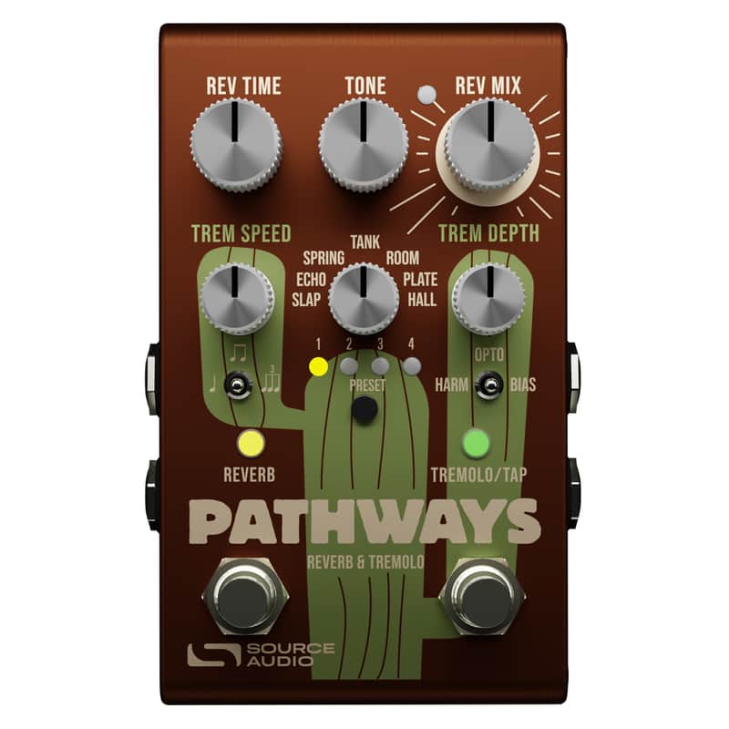 New Source Audio SA281 Pathways Reverb & Tremolo Guitar Effects Pedal image 1