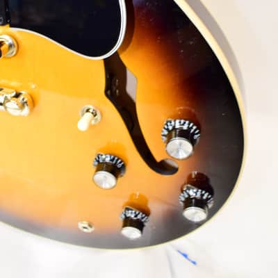 2021 Gibson ES-335 Gloss Semi-Hollowbody Electric Guitar, Vintage Burst w/ Case image 7