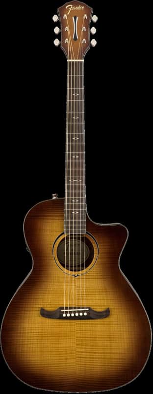 Mint Fender Model FA-345CE Auditorium Sz. Acoustic Electric Guitar 3 tone Tea Burst image 1