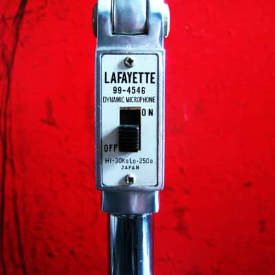 Vintage 1960's Lafayette 99-4546 dynamic microphone w cable connector dual Z Calrad Aiwa Olson image 5
