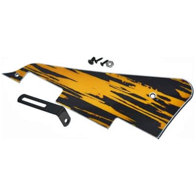 Tawny Stripe LP Guitar Pickguard with Black Stainless Steel Bracket and Steel Mounting Screws for USA Les Paul image 5
