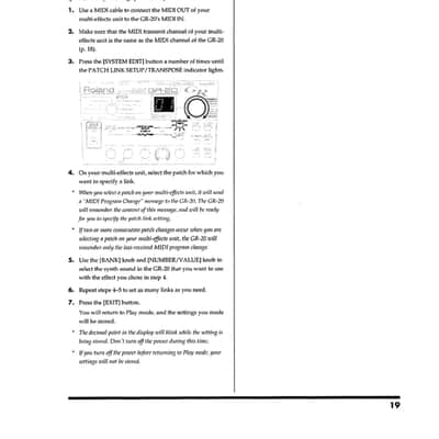 Roland GR-20 — Owners Manual User Guide Instructions — 49 Pages — USA Made image 9