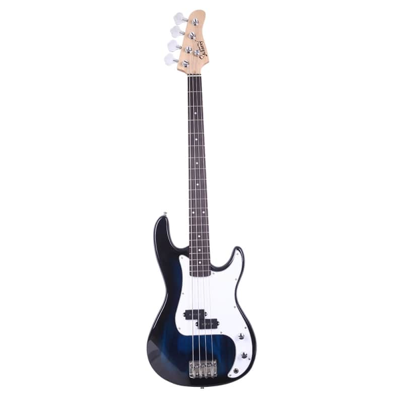 Glarry GP Blue 4 String Electric Bass Guitar image 1