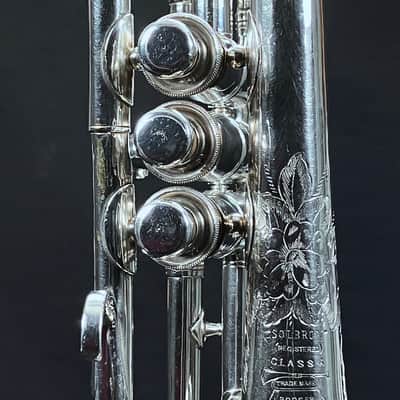 BOOSEY & Co. SOLBRON CLASS A CORNET SILVER PLATED 1911-1916 - S image 9