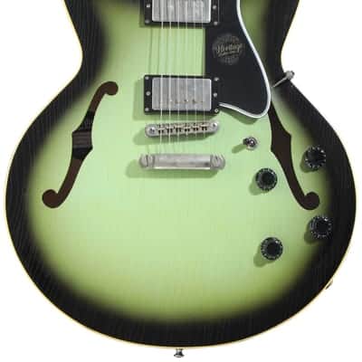 Heritage Custom Shop Factory Special Artisan Aged H-535 Semi-hollowbody Electric Guitar - Green Burst image 2