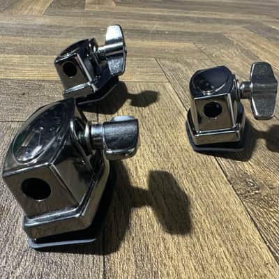 TAMA Black Chrome Floor Tom Drum Leg Holders Hardware Mounts x3 #ND87 image 6