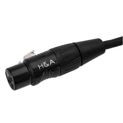 H&A Platinum Pro Quad 15' XLR M to XLR F Microphone Cable with Rean by Neutrik Gold Connectors image 3