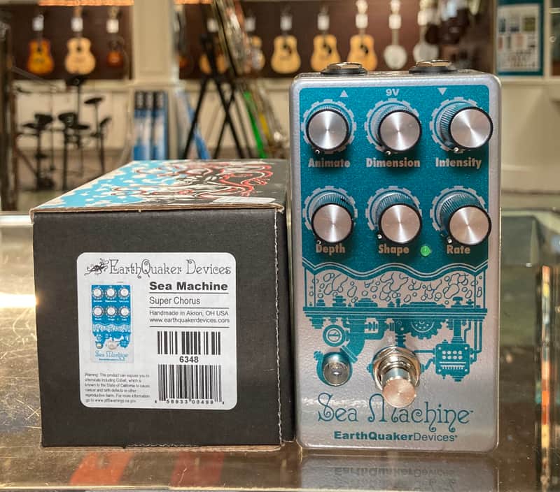 EarthQuaker Devices Sea Machine Super Chorus V3 2017 - Present Silver / Teal Print image 1