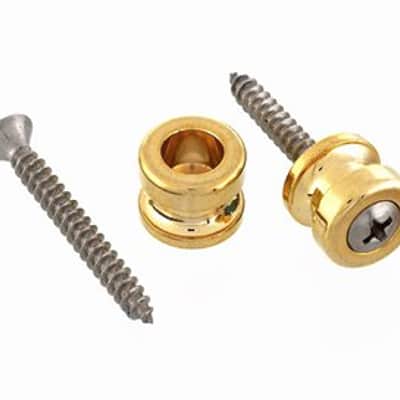 Buttons & Screws (2) For Schaller Strap Lock System - GOLD