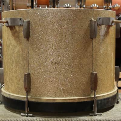 1940s Sonorus Superior Class 14x19 Bass Drum in Gold Sparkle image 4