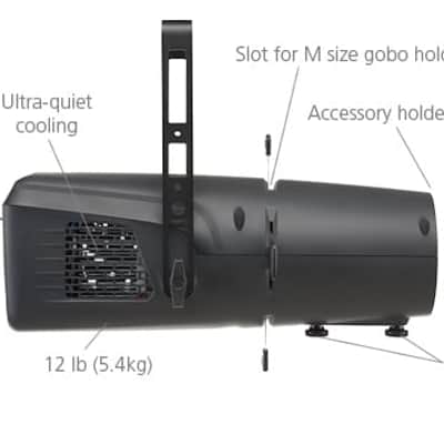 ETC CSSPOTJRDB2550-B ColorSource Jr Zoom DB, Black, 25-50 degree zoom w/ StagePin image 2