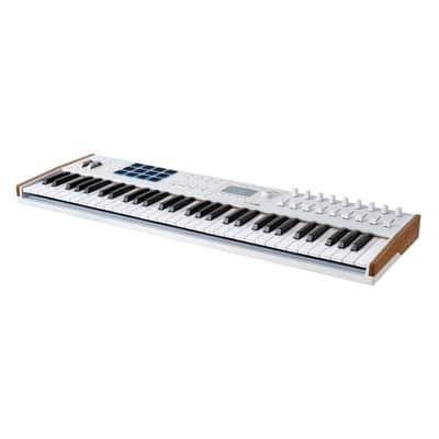Arturia KeyLab Mk3 61 Keyboard MIDI Controller with DAW Integration, Enhanced Keybed, Visual Interface, 360-Degree Touch-Sensitive Potentiometers, Faders, Robust Wood and Aluminum Casing (White) image 3