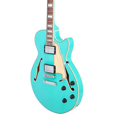 D'Angelico Premier SS Single Cutaway w/ stop-bar tailpiece, Surf Green* w/ DAPSSSGRNS image 8
