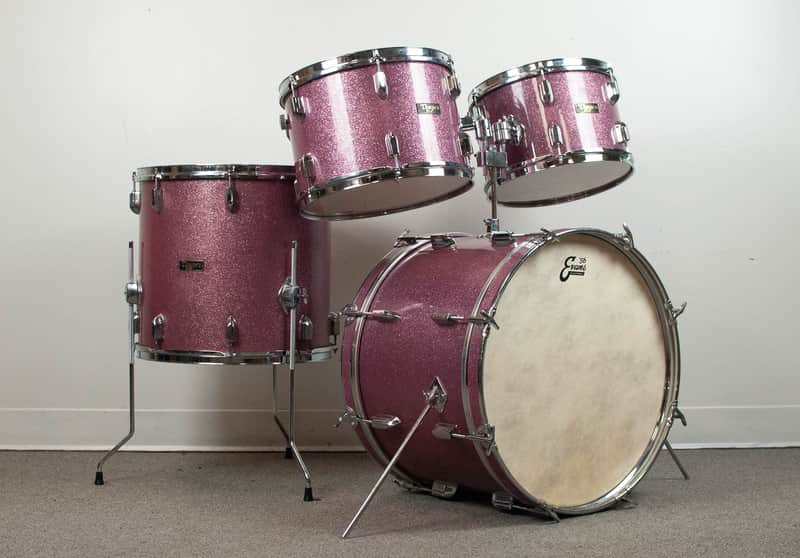 1970s Tempro Pro Lavender Sparkle Drum Kit image 1