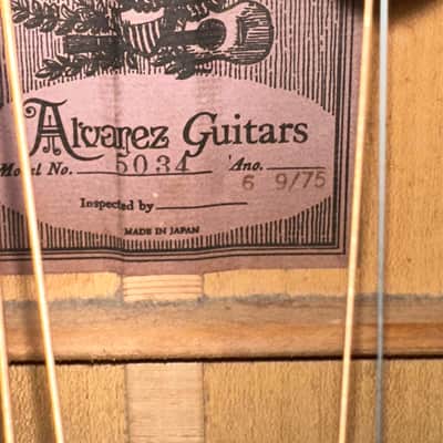 1975  Alvarez 5034 Natural Flame Maple image 2