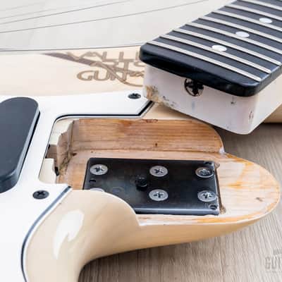 1989 Valley Arts M Series Standard 2 Vintage SSH Superstrat Blonde w/ Interlock Neck, EMG & Floyd Rose image 16