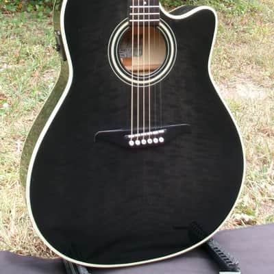 K. Yairi 1992 YD87 Made In Japan Built in Electronics Black+Hard Case image 2