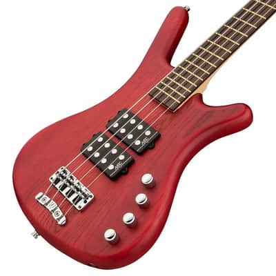 Warwick RockBass Corvette $$ 4-String Burgundy Red Transparent Satin image 9