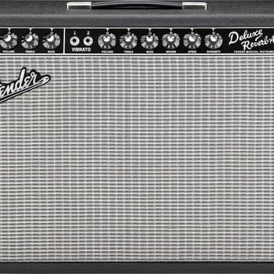 Fender '65 Deluxe Reverb Vintage Reissue Guitar Combo Amplifier (22 Watts, 1x12"), Black image 3
