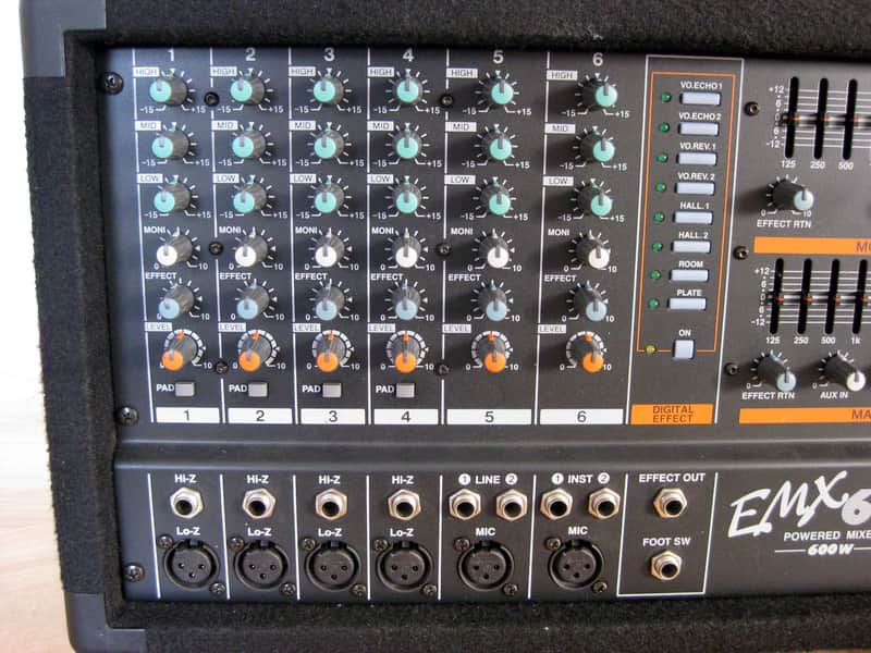 Yamaha EMX660 Powered Mixer 2 x 300w Stereo Amps | Reverb