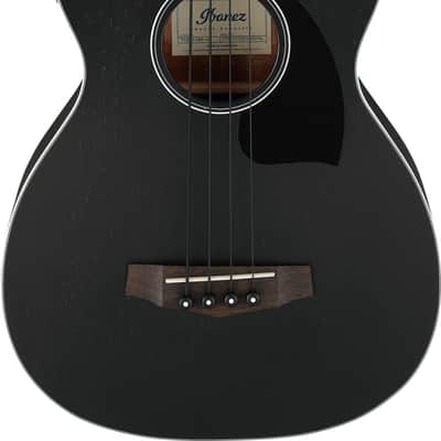 Ibanez PCBE14MH 4-String Acoustic-Electric Bass Guitar, Okoume Top, Weathered Black Open Pore image 1