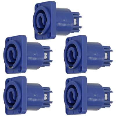 Seismic Audio SAPT231-5PACK Power Cable Receptacle Panel Mount Cable Connectors (5-Pack)