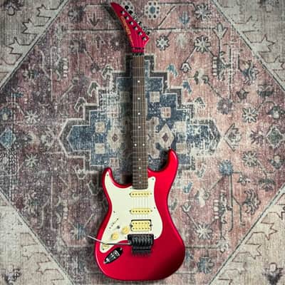 1980s Kramer Focus 3000 Vintage Metallic Pink Left Handed MIJ Made In Japan Electric Guitar W/ Original Gigbag! image 5