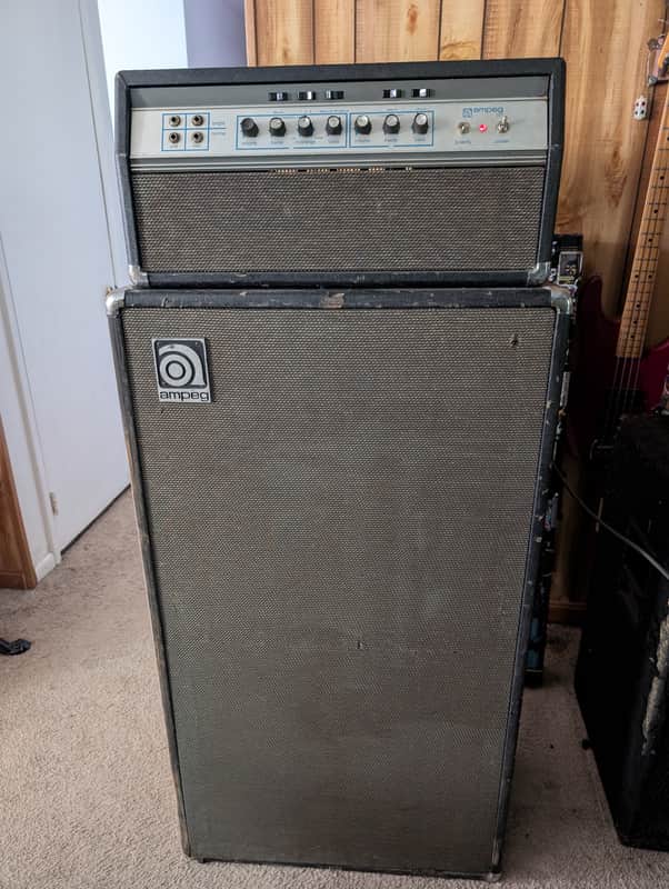 Ampeg SVT October 1969 head unmodded (one of six) - Black tolex