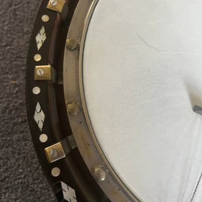 Unbranded vintage zither banjo - possibly W. Tremlett - with vintage leather case image 13