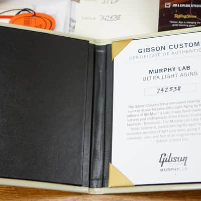 Custom Shop Murphy Lab '57 Les Paul Custom Ultra Light Aged - Orange Sparkle image 22