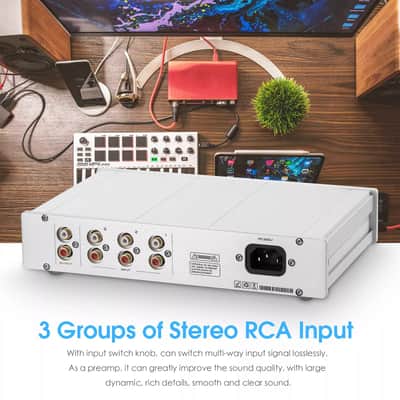 HiFi 3-Way Class A Digital Stereo Preamplifier – 2.0 Channel Home Audio Preamp with RCA Input, Tone Control, and HiFi Sound Enhancement image 4