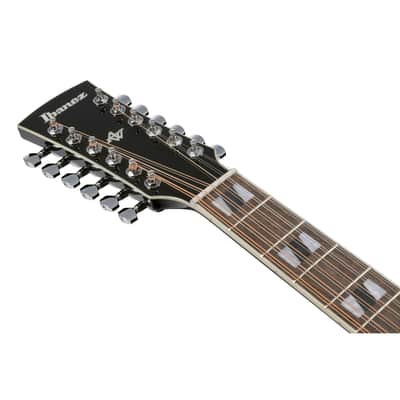 Ibanez AJ7012M1E Artwood Jumbo 12-String Acoustic-Electric Guitar - Black image 10