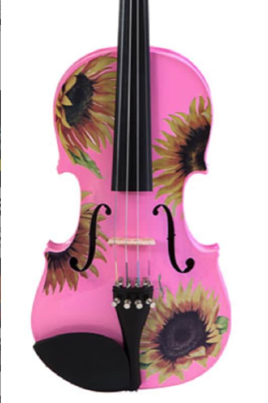 Sunflower Delight Pink Glitter Violin Outfit - 3/4 image 1