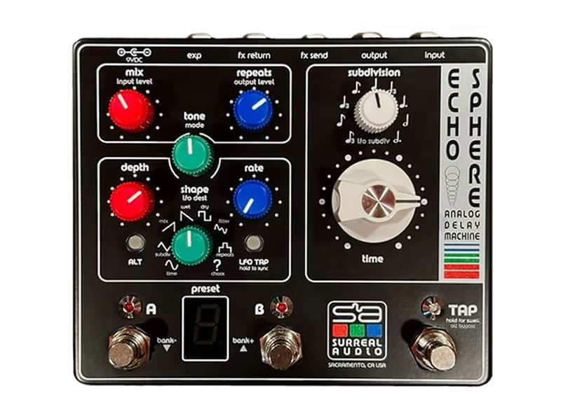 Surreal Audio Echo Sphere Analog BBD Delay Pedal image 1