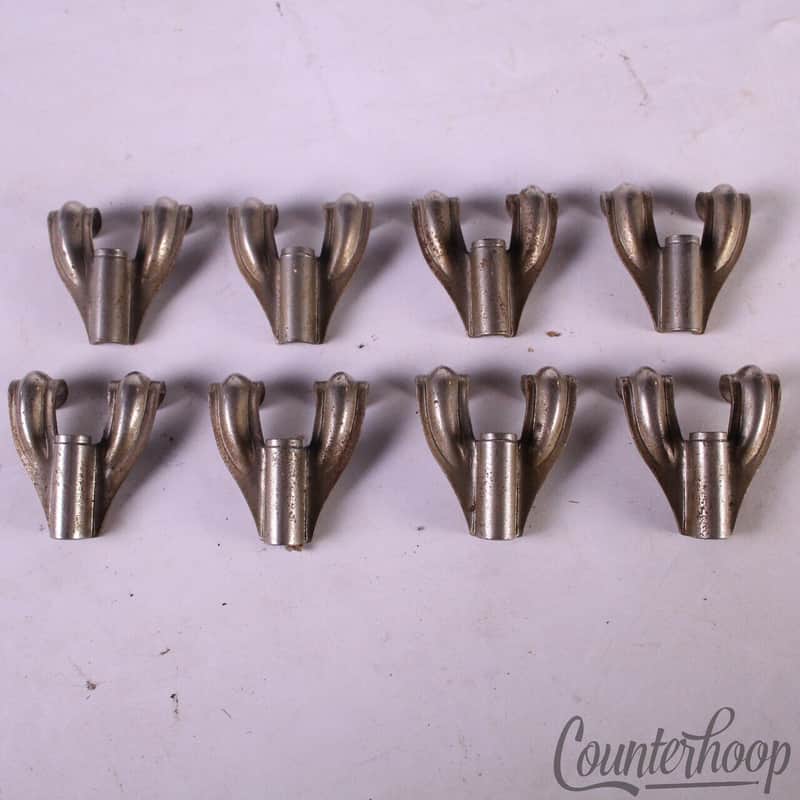 Leedy&Ludwig 8x Bass Drum Threaded Single-Tension/T-Rod-Claws Nickel Marching50s image 1