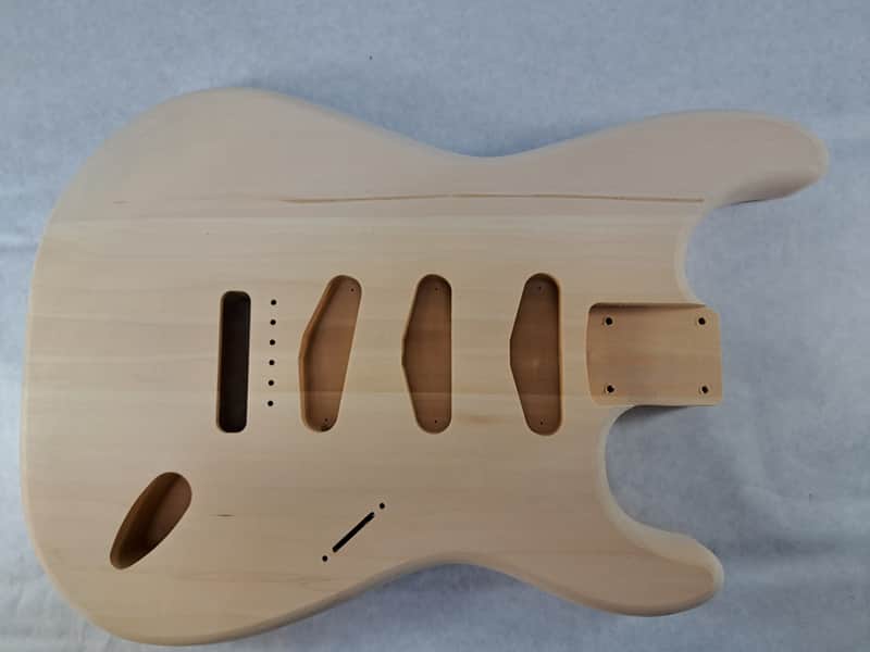 Unfinished Basswood SSS Strat Stratocaster body Fits Fender neck J2426 image 1